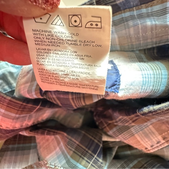 Wrangler Men’s‎ XXL Western Plaid Pearl Snap Long Sleeve Button Down Shirt - Picture 8 of 9